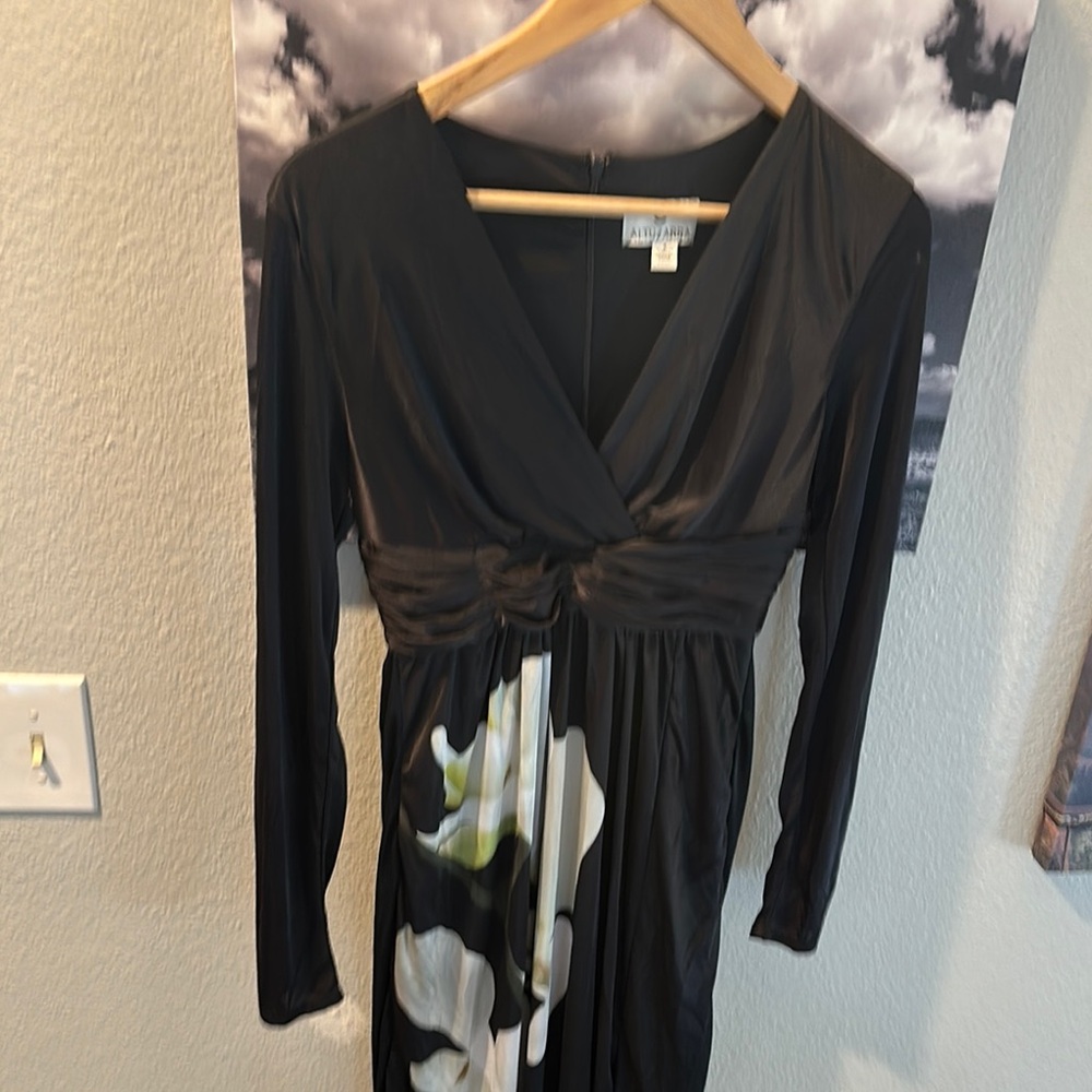 Altuzarra for Target Black and White Floral Long Sleeve Dress